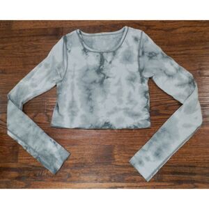 Lululemon Ebb to Street Marble Dye Long Sleeve Shirt Tidewater Teal Women's 6